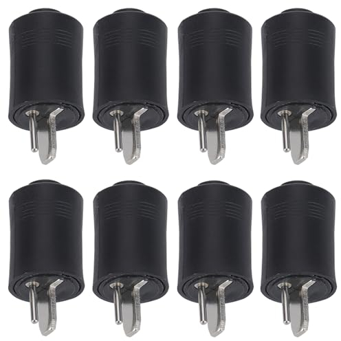 Greluma 8 Pièces Prise de haut-parleur mâle DIN 2 broches, connecteur de câble de haut-parleur HiFi mâle, aucune soudure requise