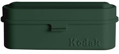 KODAK Film Case Filmkoffer - für 5 Rollen 35 mm Folien - Kompaktes Retro-Stahlgehäuse zum Sortieren und Schützen von Filmrollen (Oliv) (Folie ist Nicht im Lieferumfang enthalten)