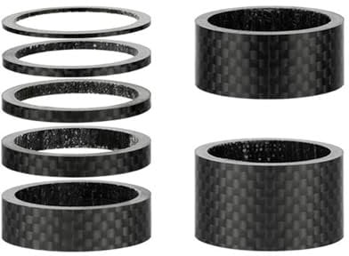 FackLOxc Fahrrad-Frontgabel-Headsets, Abstandshalter, Headsets, Unterlegscheibe, Kohlefasern, Fahrrad-Headsets, Abstandshalter, gewindelose Fahrräder, Vordervorbau-Gabel
