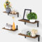 TESSTINA Floating Shelves 4 Pieces, Wall Shelves, Shelves for Wall for Storage, 2 Asembly Methods, Floating Shelf maximum load 10KG, Wall Shelf for Living Room, Kitchen, Office, Bedroom, Bathroom