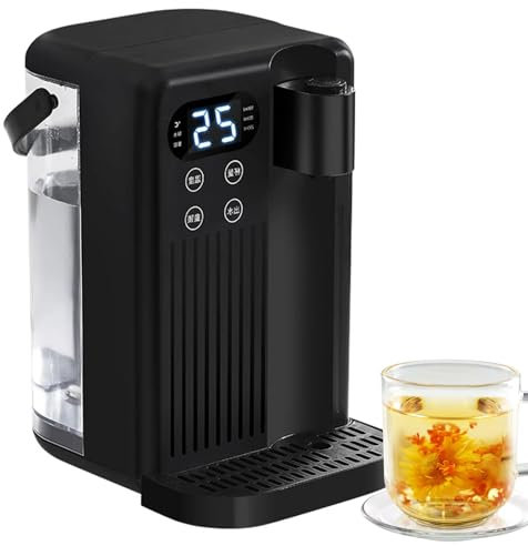 FAcoLL 2000W Electric Instant Hot Water Dispenser, Energy Efficient Boiling Kettle with 3L Water Tank, 12 Gear Temperature and 8 Gear Volume Control, Quick Heating in 3 Seconds - Black