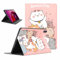 Kueqeay Funda para Lenovo Tab M10 10.6, Aesthetic Gato Dibujos Diseño Ultra Slim Smart PU Leather Protector Soporte Función Ángulos Ajustables Flip Cubierta Tablet Case, Rosa