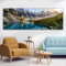 Leinwandbilder Berge Landschaft Natur,Moderne Panorama Bilder Groß XXL Schlafzimmer Wohnzimmer Wanddekoration Wandbild-Sonnenuntergang Meer Strand,Rahmenlos (C, 40x120cm, Ungerahmt)