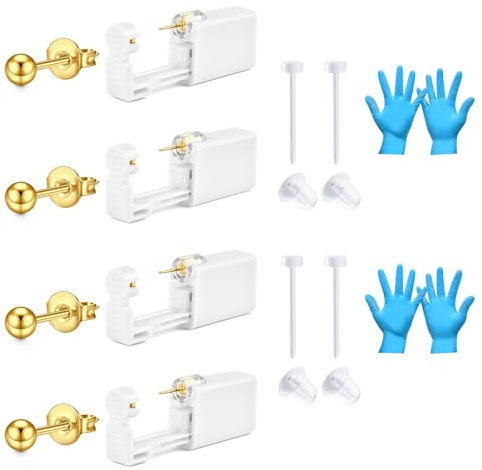 AceFun ohrloch stecher helix piercing Pistole Set Gold Ohrpiercing Pistole Tragus Ohrlochpistole mit Ohrstecker Sicherheit Edelstahl fadenlos Knorpel Tragus Helix Ohrringe Schmuck