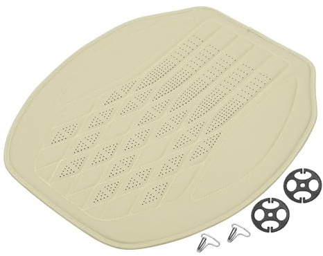 Partuto Universal Autositz Schutzpad Beige 1 STK. Kunstleder | 48x56cm, Anti-Rutsch, Passform Für Die Meisten Fahrzeuge, Für Auto Reisen, Fahrersitz Abdeckung