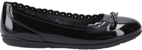 Hush Puppies Girls Lillie Ballerina Pat Jnr, Black, 1 UK Child