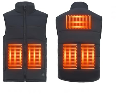 PiPiMAMA Heated Vest for Men Women Heated Gilet (Power Bank Not Included) Body Warmer with 5 Heating Zones, 3 Heating Levels for Office Skiing Camping
