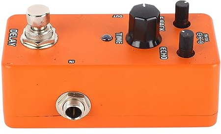 Mtlavistische E -Gitarren -Effekte Pedal Mini -Modulation Verstärker -Simulation Pedal Ideal für Heavy Metal Hard Rock und ähnliche Musikstile einstellbare Frequenzbereich (Orange Verzögerung)