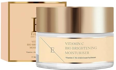 ErthSkin London Vitamin C Bio Brightening Moisturiser with Hyaluronic Acid, Anti-Ageing Face Cream, 50ml