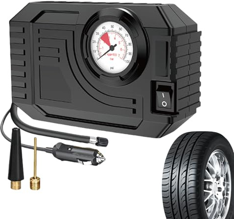 JIEBWCHA Compresseur D Air pour Voiture | Compresseur d'air Portable 10bar Gonfleur de Pneus | Pompe Électrique Accessoire Véhicule pour Voitures Camions Motos Scooters et Objets Gonflables
