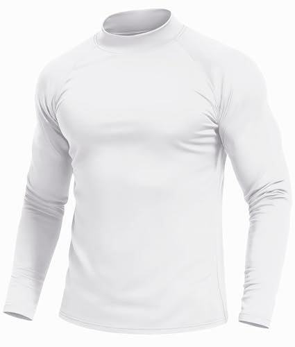 Cavva Herren Halbkragen Langarmshirt Thermounterhemd Gefüttert Stretch Top | Vierwege-Stretch, Fleecegefüttert, Weich & komfortabel, Geradliniger Schnitt, Drinnen draußen Herbst Winter, Longsleeve
