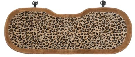 IUKMRT Universal Sitzbezüge Auto Flauschiges Leoparden-Autositzkissen Weicher Schutz Warmer Rutschfester Bezug Passend Für Die Meisten Autos(Rear seat Cushion)
