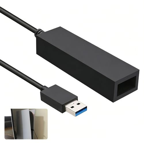 Hogulin Psvr Camera Adapter for Ps5, 1 Pcs Black Ps Vr Adapter for Ps5, Ps 5 Vr Adapters, Supports Connection of The PsVrs Camera to The Playstation 5 and Ps4 Via a Usb Type-a Port