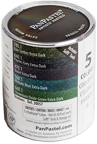 PanPastel Pastellfarben-Set mit 5 Farben, extra dunkle Schattierungen