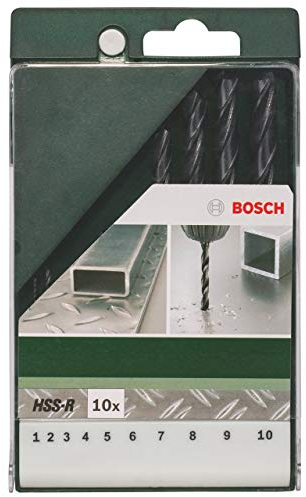 Bosch Accessories 2609255030 Jeu de 10 forets HSS-R pour Métal