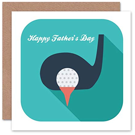 Wee Blue Coo Golf Fathers Day Blank Greetings Card