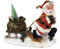 GMMH Weihnachten Gartenfigur 29 cm Hoch (36209) Gartendeko Nikolaus Figur Weihnachtsmänner Gartenzwerg Zwerg Leuchtend (Rot)