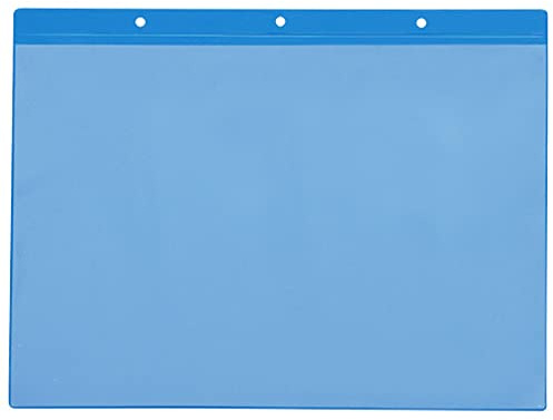 KROG - Magnettasche A5 quer 25 St. Blau - Robuste Dokumententasche mit stark haftendem Magnetstreifen. Praktische Dokumentenmappe, ideal für metallische Regale, Lager- und Transportbehälter