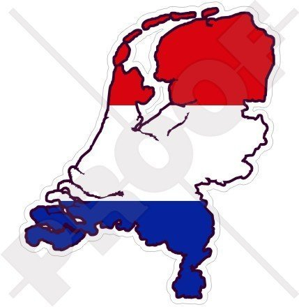NIEDERLANDE Niederländische Karte-Flagge Holland 95mm Auto & Motorrad Aufkleber, Vinyl Stickers