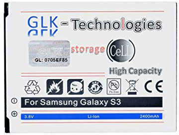 High Power Ersatzakku kompatibel mit Samsung Galaxy S3 i9300 LTE i9305 | Original GLK-Technologies Battery | accu | 2400 mAh Akku | NEU (Galaxy S3)