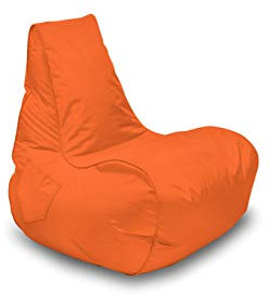 Designer Recliner Gaming Bean Bag - Indoor & Outdoor Beanbag Chair (Water Resistant) New Gamer Chair (Orange)