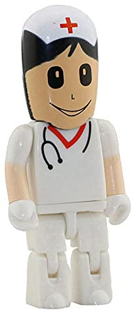 Clé USB 8GB en Forme de Médecin et Infirmière - USB 2.0 Pendrive Memorias Flash Disk - Blanc