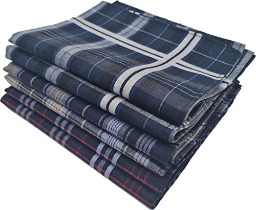 Zani Luigi Fazzoletti Uomo, Scozzesi, 5 per Pacco, 45X45cm, Cucito con Filo Di Puro Cotone 100%, Elegantissimi, Resistenti ai Lavaggi