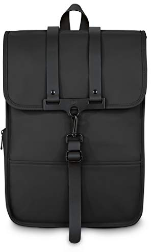 Hama Laptoprucksack 15.6 Zoll, 40 cm (Laptoptasche für Damen und Herren, Leichter Rucksack aus wasserabweisendem Material, Tasche mit Tabletfach, verstellbaren Schultergurten, Trolleyband) schwarz