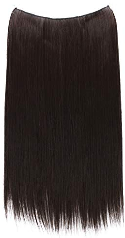 CAISHA 50cm 1 Tresse Extension mit Gummiband Extensions Haarverlängerung Haarteil Glatt Schokobraun E103