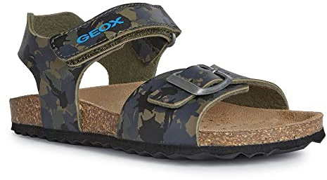 Geox Jungen J Ghita Boy Sandal, Camouflage Green, 29 EU