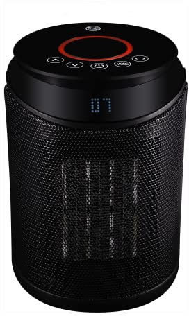 TCP Smart SMABLFAN2000W1919LW Ventilateur portable de chauffage et de refroidissement Noir 2000 W