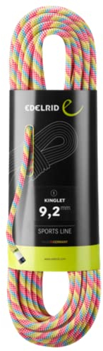 EDELRID Kinglet 9.2mm 200m Bunt - Vielseitiges Robustes Sport Kletterseil, Größe 200m - Farbe Snow