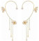 NBZZ Schmetterling Quaste Ohrringe Glänzender Zirkon-Schmetterlings-Ohrclips Lange Blumen-Quasten-Ohrringe Frauen Ohr Knochen Clip Kein Piercing Ohrclip (Gold-2pcs)