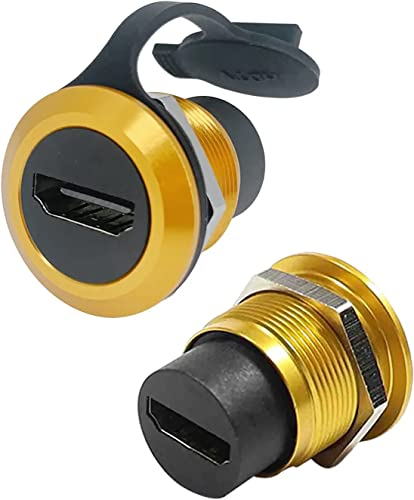PENGLIN 2PCS HDMI 2.0 Kabel Panel Mount Buchse, Buchse zu Buchse 4K Adapter Konverter, 4K 30hz HDMI Pass Through Connector DIY Jack mit Staubschutz