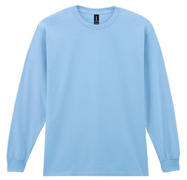 Gildan Ultra Cotton Adult Long Sleeve T-Shirt, Light Blue, XXL