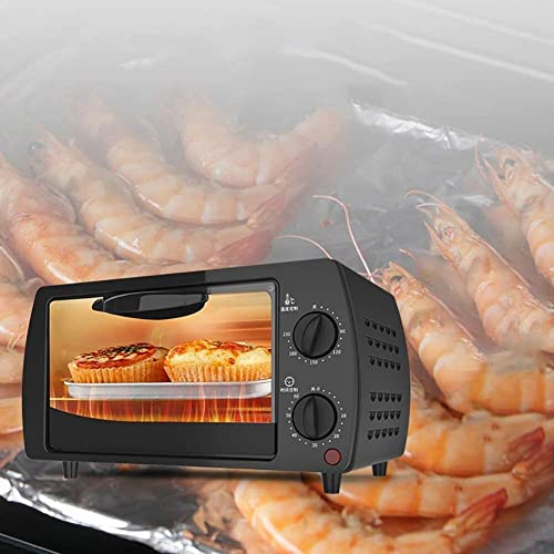 REJOON 9L Mini Countertop Oven Cooking Grill, Bake, Toast Toaster Oven with Wire Rack and Crumb Tray Metal Glass Plastic (Size : 220V British Standard)