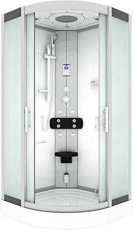 AcquaVapore Dampfdusche Duschtempel Sauna Dusche Duschkabine D46-20M2-EC 100x100 cm mit 2K Scheiben Versiegelung