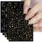 JMEOWIO 12 Sheets Aurora Holographic Moon Star Nail Art Stickers Decals Self-Adhesive Colorful Nail Supplies Nail Art Design Decoration Accessories