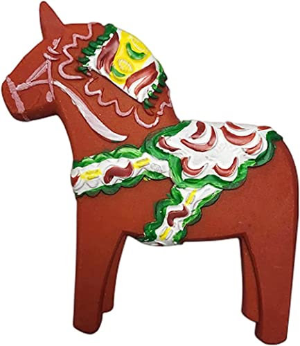 Kühlschrankmagnet, Motiv: Dala-Pferd, Schweden, Kühlschrank-Magnet, Dekoration, Magnet, Aufkleber, Souvenir, Kunstharz, Basteln