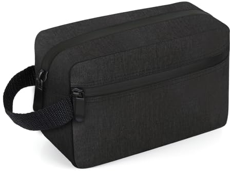 Kulturtasche für Herren, Chyaya Männer Reise Kulturbeutel, wasserdichte Rasierentasche, tragbare Kosmetiktasche mit Griff für Männer & Frauen - Schwarz