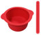 Bol de cire en Silicone pour l'épilation, Pot de cire antiadhésif avec bâtons de spatule à cire, doublure chauffante réutilisable pour faire fondre la cire pour chauffe-cire Rouge