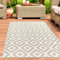 CARPETIA Außenteppich Outdoor-Teppich wetterfest wasserabweisend Campingmatte Picknickmatte Plastik Garten Terrasse Boho beige 120 x 170 cm