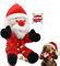 Pawtrace Hundespielzeug quietschendes interaktives Weihnachtsspielzeug für Hunde (M, Weihnachtsmann)