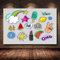 RAPSANI 1 teiliges wandbild Graffiti 1 stück leinwand wandkunst,1 teilig leinwand wanddeko wohnzimmer,leinwanddruck 1 teilig bilder wohnzimmer modern groß Aufkleber-Set,mit rahmen,xxl 60x90cm