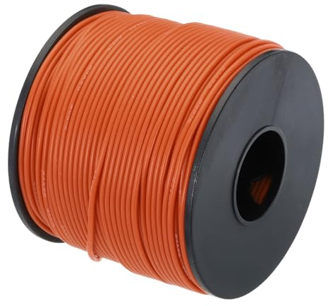 QUARKZMAN 24 Gauge Silikonkabel 24AWG Elektrisches Kabel Litze Verzinntes Kupfer Hochtemperatur-Anschlussrolle 246ft Orange für Auto-Modell Elektrogeräte