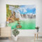 EHOMERY Wandteppich Klein Natur Wandschmuck Kinderzimmer Wasserfall-Naturlandschaft Wandteppich Dicker Stoff Wanddekoration Tumblr 150x130cm