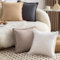 Mandioo 4er Set Neutralen Baumwolle Kissenbezug 50x50cm Herbst Quasten Dekorative Kissenbezüge Boho Sofakissen Dekokissen Kissenhülle für Couch Sofa Schlafzimmer Wohnzimmer Neutral