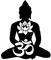 JIFENLI Autoaufkleber 14,5 cm * 17,3 cm Buddha Mode Auto Aufkleber Motorrad Vinyl Aufkleber Schwarz/Silber