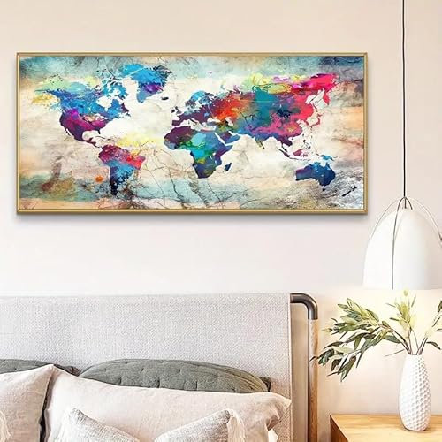 Générique Kit de peinture par Numéros carte du monde