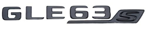 ERAKAFZTTK 3D ABS Buchstaben Auto Heckklappe Abzeichen Aufkleber passend for Mercedes GLE63 AMG W166 W167 Emblem Logo Zubehör(Glossy Black GLE 63s)
